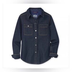 stio women saratoga denim shirt jacket NWT